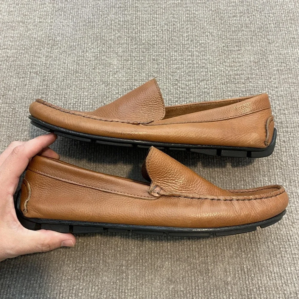 Giorgio Brutini Shoes Mens Size 11 Brown Leather Slip Casual Loafers G-JANEIRO